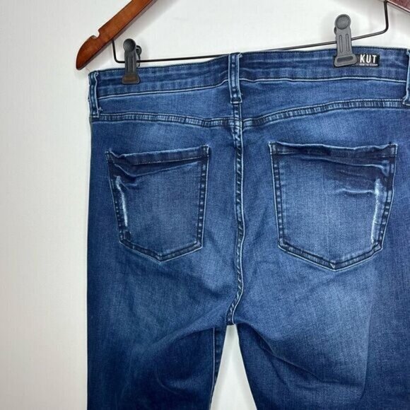 Kut from the Kloth Women's 10 Connie High Rise Ankle Skinny Jean Blue Stripe - Picture 6 of 13